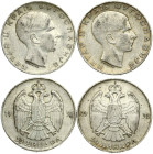 Yugoslavia 50 Dinara 1938 Lot of 2 Coins