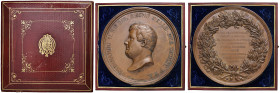 NAPOLI. Ferdinando II di Borbone (1830-1859). Medaglia 1852. Coniata a Napoli. Per l'inaugurazione del telegrafo elettrico. Opus: L. Arnaud. Galvano (...