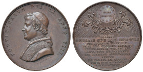 NAPOLI. Ferdinando II di Borbone (1830-1859). Medaglia 1855. Coniata a Napoli. Festa a Napoli per il Dogma dell'Immacolata. Opus: L. Arnaud. BR (g 28,...
