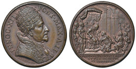 Innocenzo XII (1691-1700). Medaglia annuale 1693 an.II. Ricevimento dei poveri. Opus: Hamerani. BR (g 15,55 -Ø 32,25 mm). Miselli 304.

Diritti d'As...
