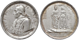 ROMA. Pio VII (1800-1823). Medaglia 1814 an XV. Per il rientro del Papa dopo la prigionia a Fontainbleu. Opus: T. Mercandetti. Metallo bianco (g 18,88...