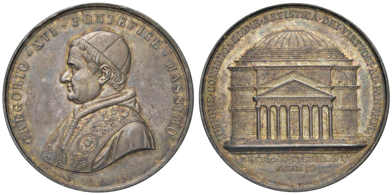 Gregorio XVI (1831-1846). Medaglia straordinaria 1838. Premio del concorso dell'...