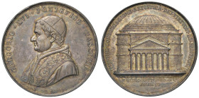 Gregorio XVI (1831-1846). Medaglia straordinaria 1838. Premio del concorso dell'Accademia dei Virtuosi al Pantheon. Opus: N. Cerbara. AG ( g 61,07 - Ø...