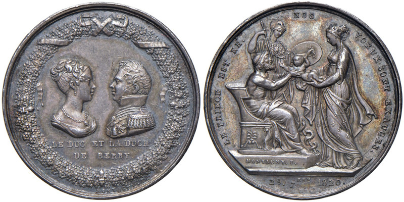 FRANCIA. Maria Carolina di Borbone (1798-1870). Medaglia 1820. Per la nascita de...