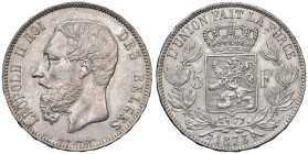 BELGIO. Leopoldo II (1865-1909). 5 Franchi 1873. AG (g 25,07). KM 24. Segnetti al bordo.

Diritti d'Asta: 18%

SPL+/qFDC
