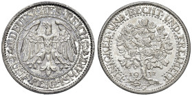 GERMANIA. Repubblica di Weimar (1918-1933). 5 Reichsmark 1932 G. AG (g 25,08). KM 56.

Diritti d'Asta: 18%

qFDC