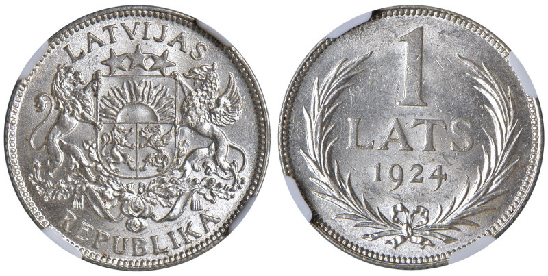 LITUANIA. Prima Repubblica (1925-1938). 1 Lato 1924. AG. KM 7. In slab NGC 28359...