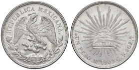 MESSICO. Repubblica (1823). Peso 1909 GV. AG (g 27,05). KM 409.2.

Diritti d'Asta: 18%

SPL+