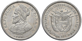 PANAMA. Repubblica. 25 Centesimi 1904. AG (g 12,48). KM 4.

Diritti d'Asta: 18%

SPL+