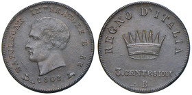 BOLOGNA. Napoleone I, Re d'Italia (1805-1814). 3 centesimi 1809. CU (g 6,16). Gig.219. NC. Gradevole esemplare.

Diritti d'Asta: 18%

SPL+/qFDC