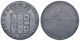 FIRENZE. Leopoldo II di Lorena (1824-1859). 1 Quattrino 1836. CU (g 0,98). Gig.102. R

Diritti d'Asta: 18%

FDC