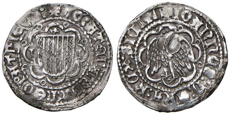 MESSINA. Giovanni d'Aragona (1558-1479). Pierreale II. AG (g 2,57). MIR 231/1. N...