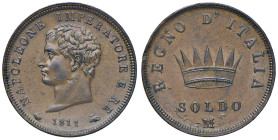 MILANO. Napoleone I, Re d'Italia (1805-1814). Soldo 1811. CU (g 10,42). Gig.213.

Diritti d'Asta: 18%

SPL+