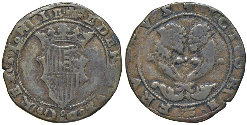 NAPOLI. Federico III d'Aragona (1496-1501). Doppio Sestino. CU (g 4,04). MIR 108...