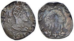 NAPOLI. Filippo III di Spagna (1598-1621). 1/2 Carlino 1611 IAF/GI. AG (g 1,31). Magliocca 47. R3. Bel ritratto.

Diritti d'Asta: 18%

qSPL