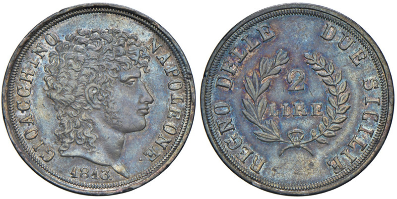 NAPOLI. Gioacchino Napoleone (1808-1815). 2 Lire 1813. AG (g 10,00). Magliocca 4...