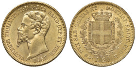 REGNO DI SARDEGNA. Vittorio Emanuele II (1849-1861). 20 Lire 1857 Torino. AU (g 6,45). Gig. 14. Esemplare di grande qualità.

Diritti d'Asta: 18%
...