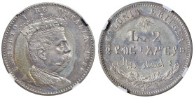 COLONIA ERITREA. Umberto I (1890-1896). 2 Lire 1896. AG. Gig. 4. R. In slab NGC 4323004-006 MS 61.

Diritti d'Asta: 18%