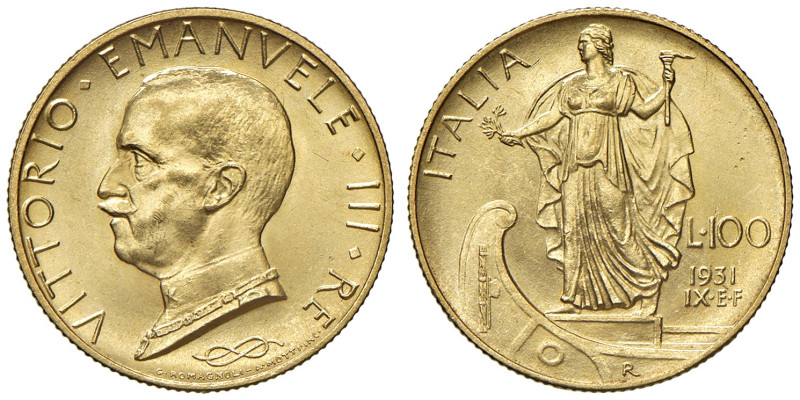 REGNO D'ITALIA. Vittorio Emanuele III (1900-1943). 100 Lire 1931 an.IX Italia su...