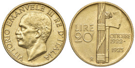 REGNO D'ITALIA. Vittorio Emanuele III (1900-1943). 20 Lire 1923 Fascetto. AU. Gig. 34. R

Diritti d'Asta: 18%

BB+/qSPL