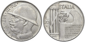 REGNO D'ITALIA. Vittorio Emanuele III (1900-1943). 20 Lire 1928 an.VI. AG. Gig. 44. NC

Diritti d'Asta: 18%

SPL/SPL+