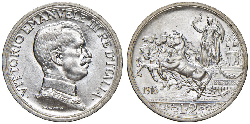 REGNO D'ITALIA. Vittorio Emanuele III (1900-1943). 2 Lire 1916. NI. Gig. 103..
...