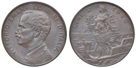 REGNO D'ITALIA. Vittorio Emanuele III (1900-1943). 2 Centesimi 1915 Prora. CU. R/ Variante con 4 mani. Luppino DIFF 4. RRR

Diritti d'Asta: 18%

S...