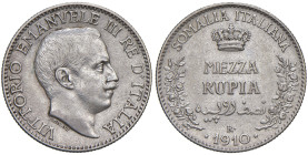 SOMALIA. Vittorio Emanuele III (1909-1925). 1/2 Rupia 1910. AG. Gig.9. NC

Diritti d'Asta: 18%

BB/BB+