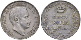 SOMALIA. Vittorio Emanuele III (1909-1925). 1/2 Rupia 1919. AG. Gig.13. NC

Diritti d'Asta: 18%

qSPL/SPL