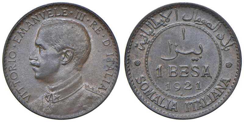 SOMALIA. Vittorio Emanuele III (1909-1925). 1 Besa 1921. CU. Gig.31.

Diritti ...