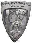 FASCISMO. Distintivo Mutualità Scolastica Italiana. Marcato Torrione-Milano (23x17 mm).

Diritti d'Asta: 18%