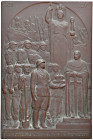 Regno d'Italia. Ventennio Fascista. Placchetta 1936 a. XIV. Fondazione dell'Impero. Opus: Rubino. AE (g 315,00 - 120 X 80 mm). Casolari XIV/48.

Dir...