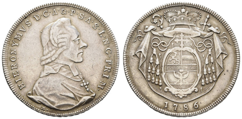 Deutschland bis 1800 Salzburg Erzbistum
 Taler, 1786, Hieronymus Graf Colloredo...