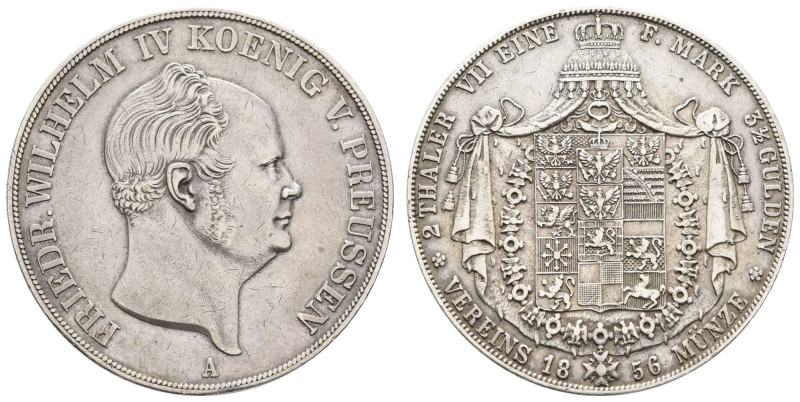 Deutschland 1800-1871 Preussen
 Doppeltaler, 1856, Friedrich Wilhelm IV., AKS 7...