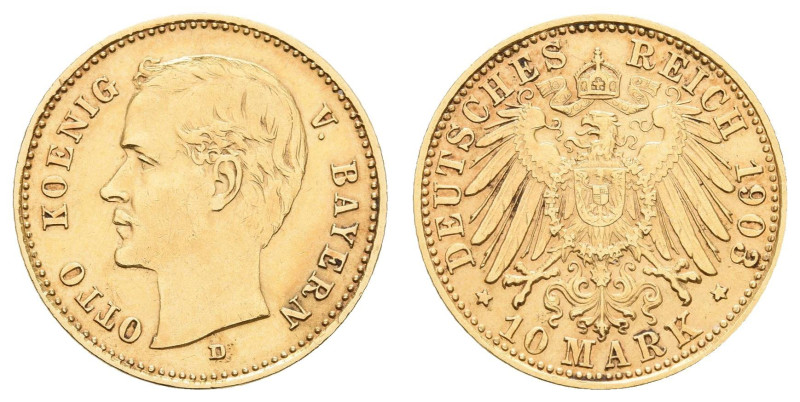 Goldmünzen des Kaiserreichs Bayern
 10 Mark, 1903, Otto, ss, J. 201