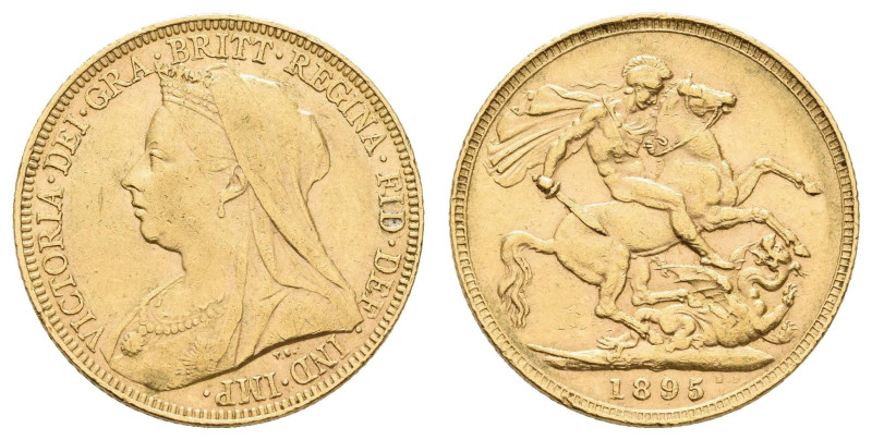 Europa und Übersee Grossbritannien
 Sovereign, Gold, 1895, Victoria, Fried. 396...