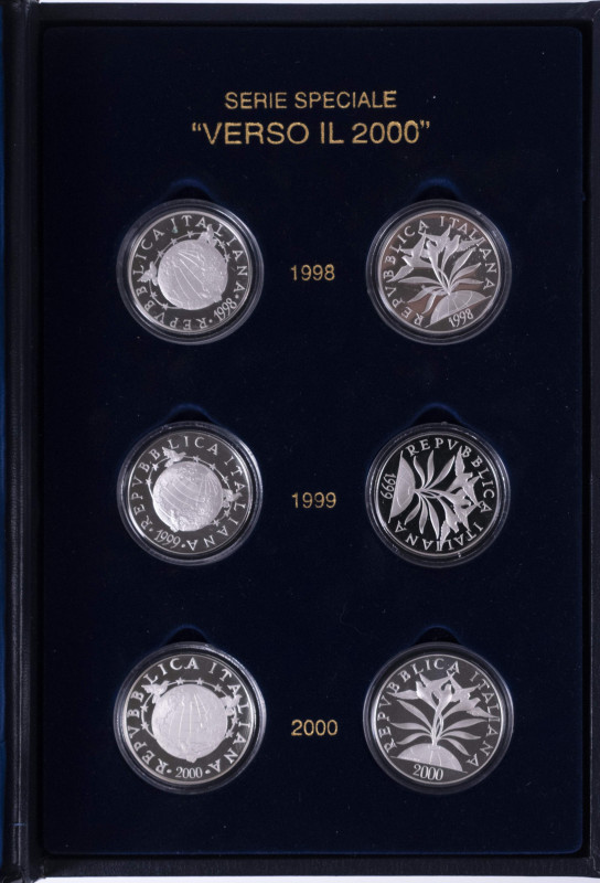 Europa und Übersee Italien
 Set zu je 2x 2000, 5000, 1000 Lire, 1998 bis 2000, ...