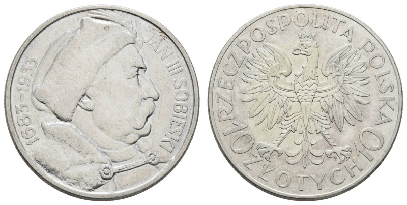 Europa und Übersee Polen
 10 Zloty, 1933, Jan III. Sobieski, Parchimowicz 121, ...