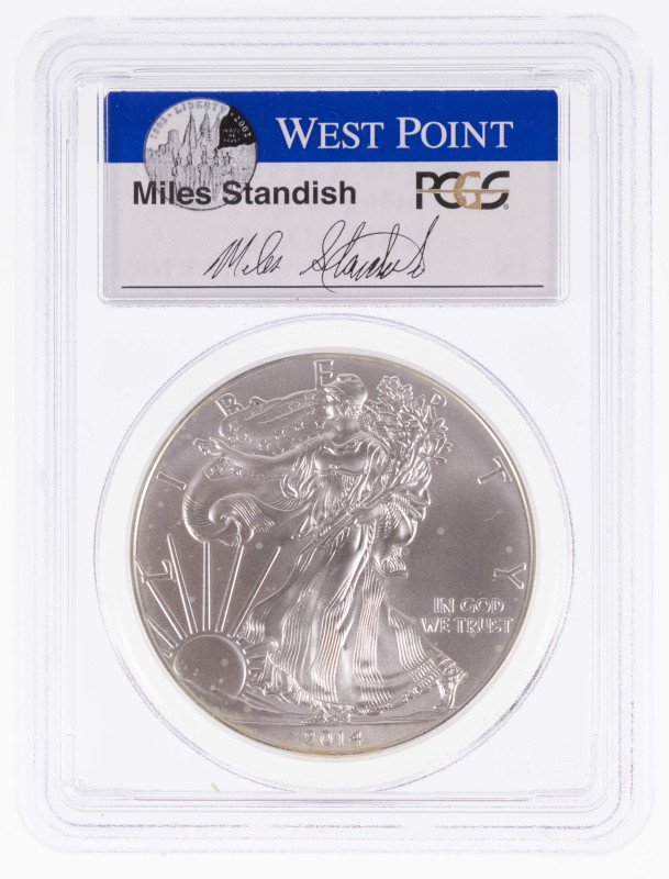 Europa und Übersee USA
 1 Dollar, 2014, Silver Eagle, PCGS MS70, Struck at West...