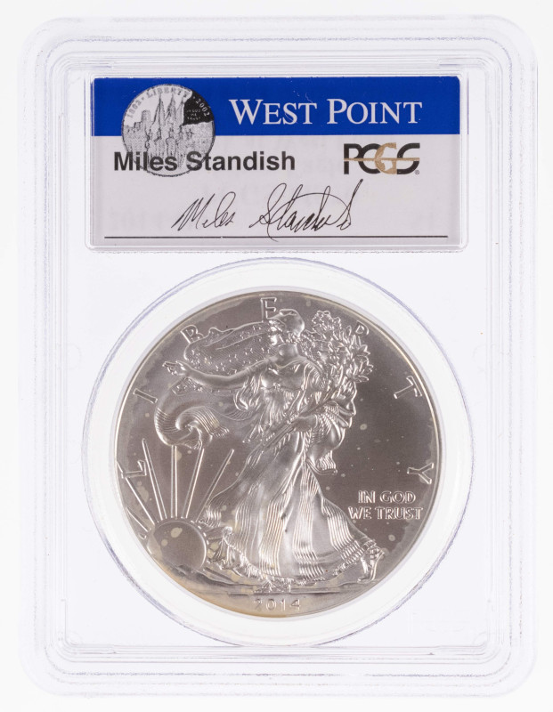 Europa und Übersee USA
 1 Dollar, 2014, Silver Eagle, PCGS MS70, Struck at West...