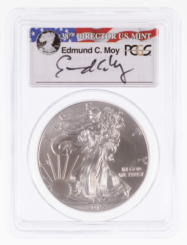 Europa und Übersee USA
 1 Dollar, 2015, Silver Eagle, PCGS MS70, Mint Director'...