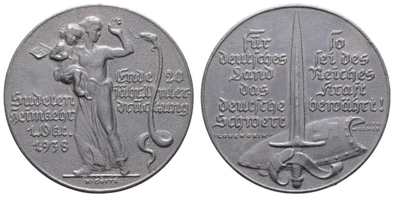 Medaillen Medaillen Karl Goetz
 Geschwärzte Zinkmedaille (Dm. 35,9mm, 19,32g), ...