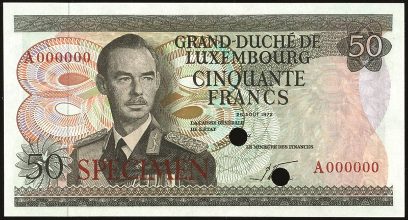 Banknoten Banknoten Europa
 Luxemburg, Grand Duché de Luxemburg, 50 Franc 25.8....