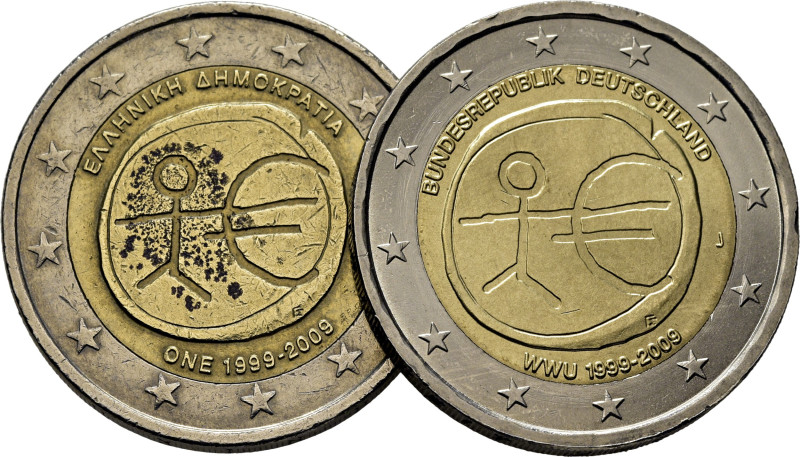 X Aniversario Unión Económica y Monetaria "EMU". ALEMANIA J=Hamburgo y GRECIA. 2...