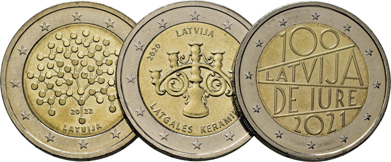 LETONIA. Cerámica nacional, estudio molecular y Centenario de la Jura. 2€. 2020,...