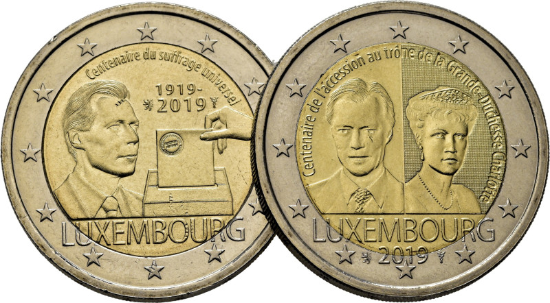 LUXEMBURGO. Centenario de la G.D. Carlota y centenario del Sufragio Universal. 2...