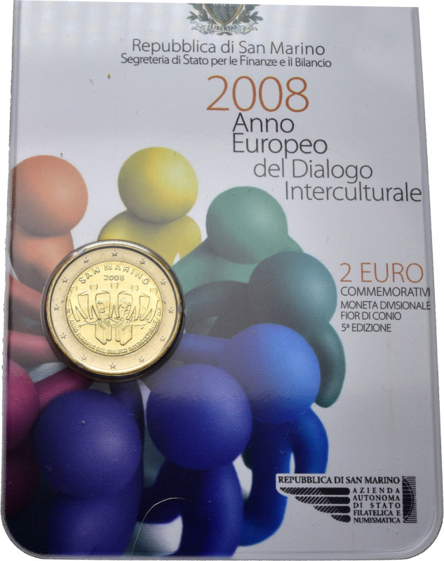 SAN MARINO. Año europeo del Diálogo Intercultural. 2€. 2008. K487 (90$). LSM-G34...