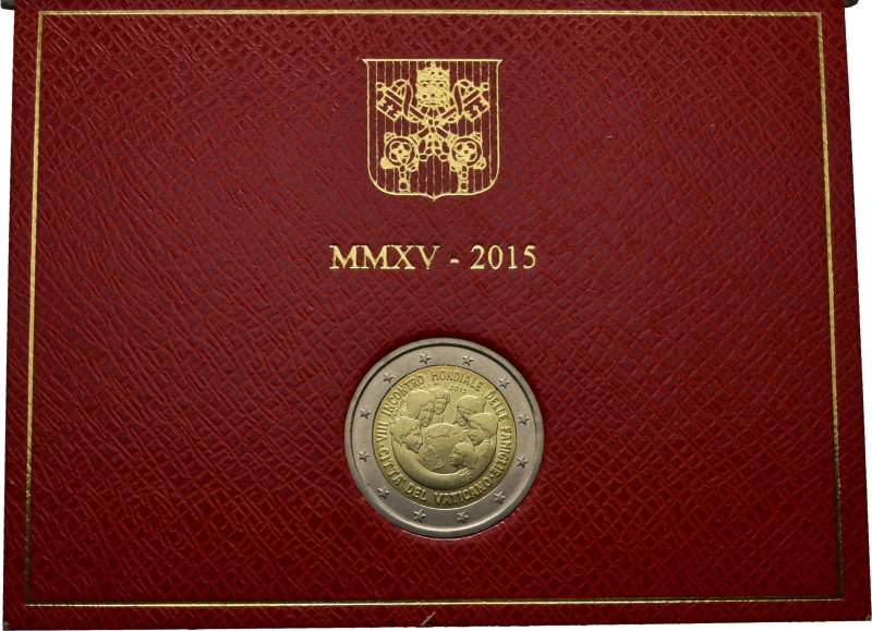 VATICANO. VIII encuentro Mundial de la Familia. 2€. 2015. Cartera oficial con ex...