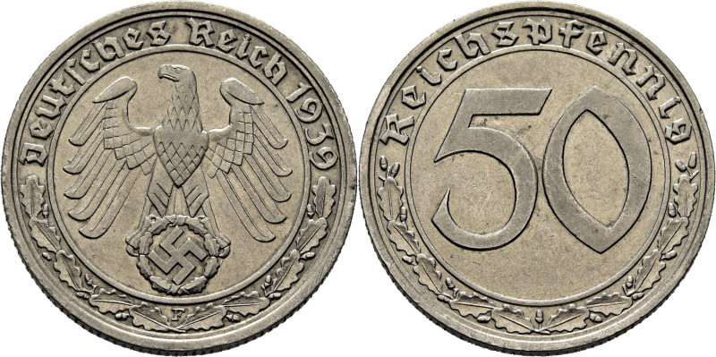 ALEMANIA. III Reich (N-S). 5 reich pfennig. 1939. F. K95 (70/90$). EBC+, brillo ...