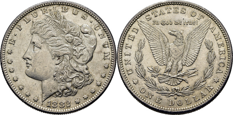 EE.UU./USA. Morgan. 1$. San Francisco. 1882. K110. Marquitas. EBC+, gran parte d...